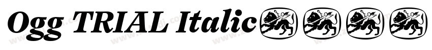 Ogg TRIAL Italic字体转换